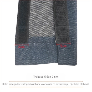 Denim zaštitna navlaka za pištolj za zavarivanje s Velcro trakom — otporan na habanje zaštitni rukav protiv opeklina za kabelske vodove za plazma rezanje i lasersko zavarivanje