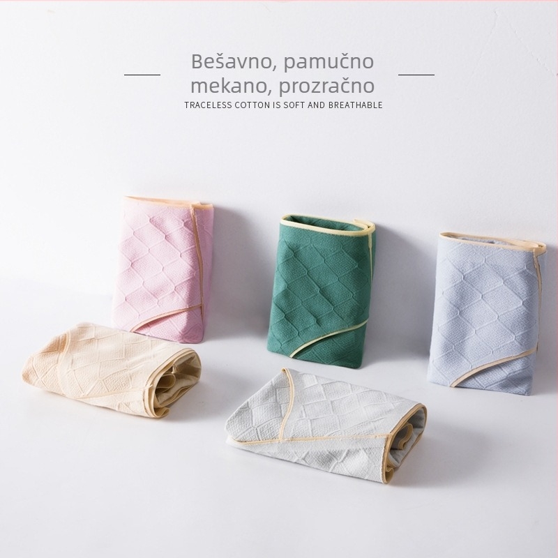 Ženske pamukaste bešavne gaćice s jacquard uzorkom, srednji pojas, prozračne i udobne.