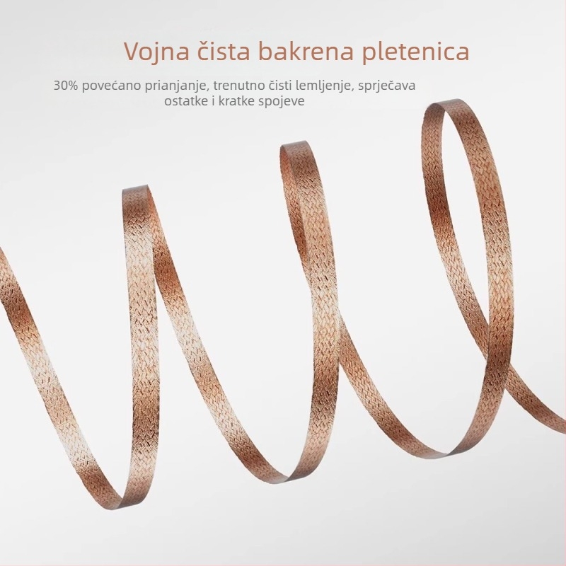 Traka za desoldering s toplinskom vodljivošću, širine 2,0 mm, Ultra-meka Plus za brzo desolderiranje i uklanjanje ostataka