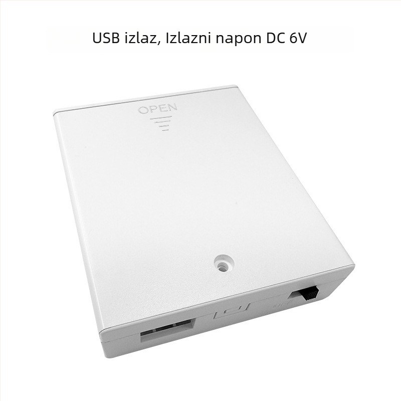 Bijeli kućište za napajanje s 4 AA baterije, 6V u seriji, USB izlaz, za LED trake u igračkama