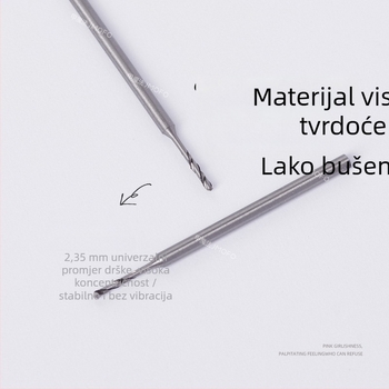 Glava bušilice za nokte sa dijamantnim uložkom, produženi vrh za brzo bušenje rupa, tungsten čelični bušač za manikuru