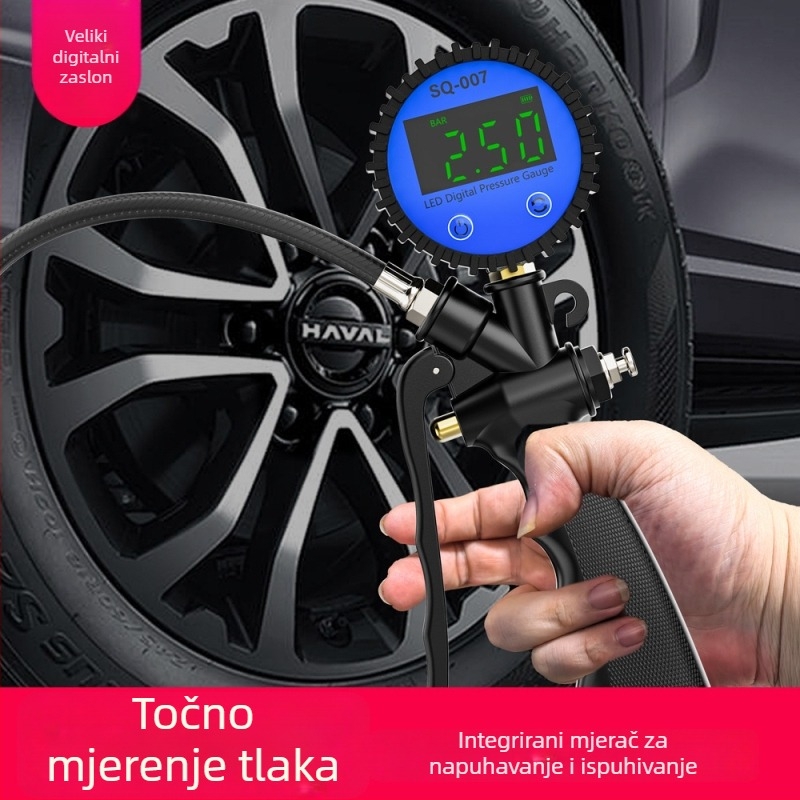Digitalni mjerač tlaka u gumama s LED LCD zaslonom