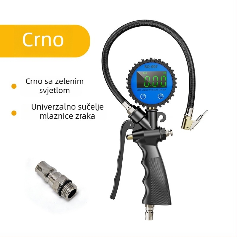 Digitalni mjerač tlaka u gumama s LED LCD zaslonom