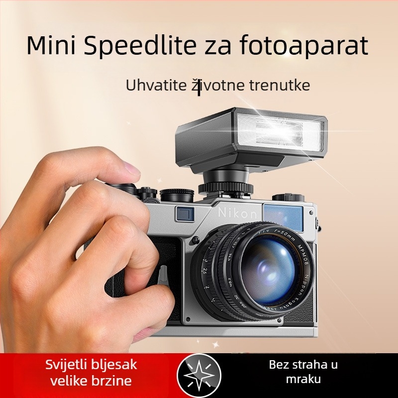 Bljeskalica za hot-shoe i rasvjeta za kamere bez ogledala — Sony, Fujifilm, Canon, Nikon, Panasonic, za prijenos uživo