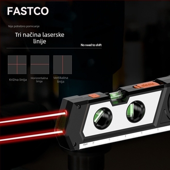 Tri u jednom: višenamjenski laserski infracrveni niveli alat s križnim linijskim mjernim trakom