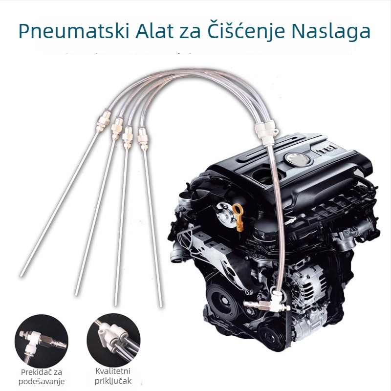 Pneumatijski alat za čišćenje naslaga ugljika s automatskom četkom tipa mjehurić za cilindri motora