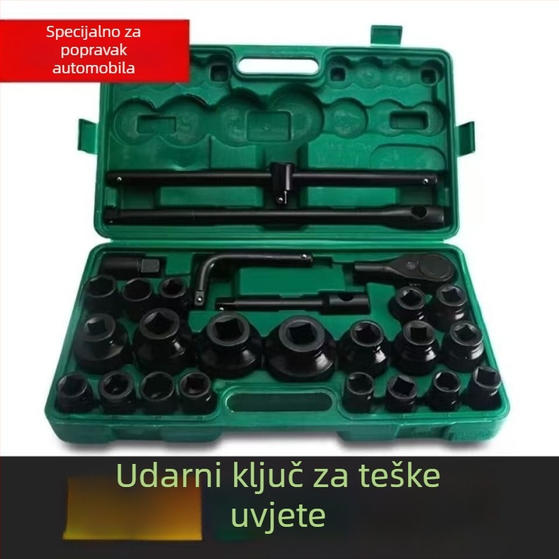 3/4 težak pneumatski set utičnih navoja, 26 komada, 1/2 in i 1 in pogon, set za popravak automobila