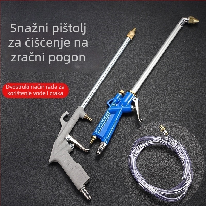 Pneumatska pistola za čišćenje – dvostruka upotreba vodom i zrakom, visokotlačno pranje automobila i čišćenje motora, prilagodljiv tlak zraka