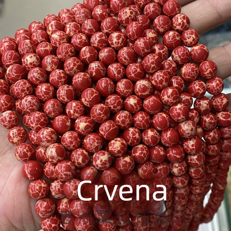 Sintetičke carske kamen perle, šarene okrugle perle carske turkiz boje za nakit, morski sediment