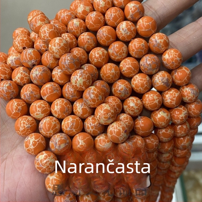 Sintetičke carske kamen perle, šarene okrugle perle carske turkiz boje za nakit, morski sediment