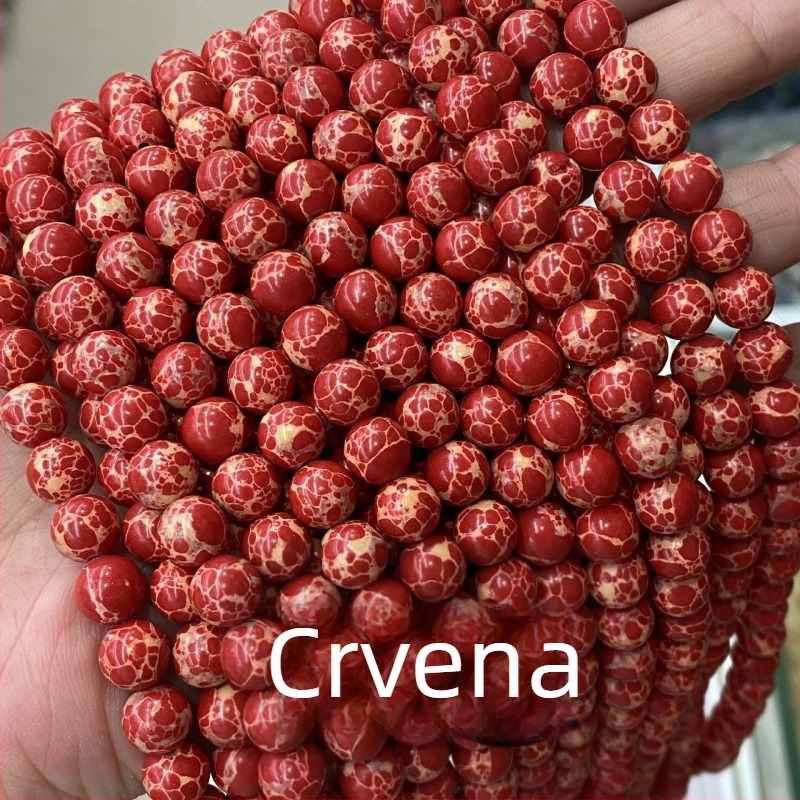 Sintetičke carske kamen perle, šarene okrugle perle carske turkiz boje za nakit, morski sediment