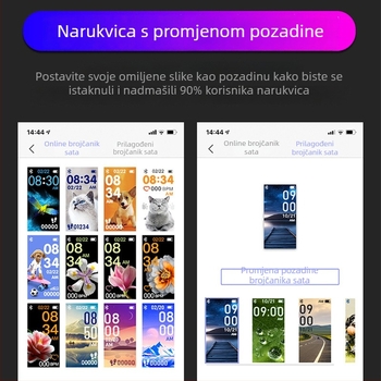 Nova pametna narukvica 115Plus s praćenjem krvnog tlaka i otkucaja, zaslon u boji, vodootporna, brojač koraka.