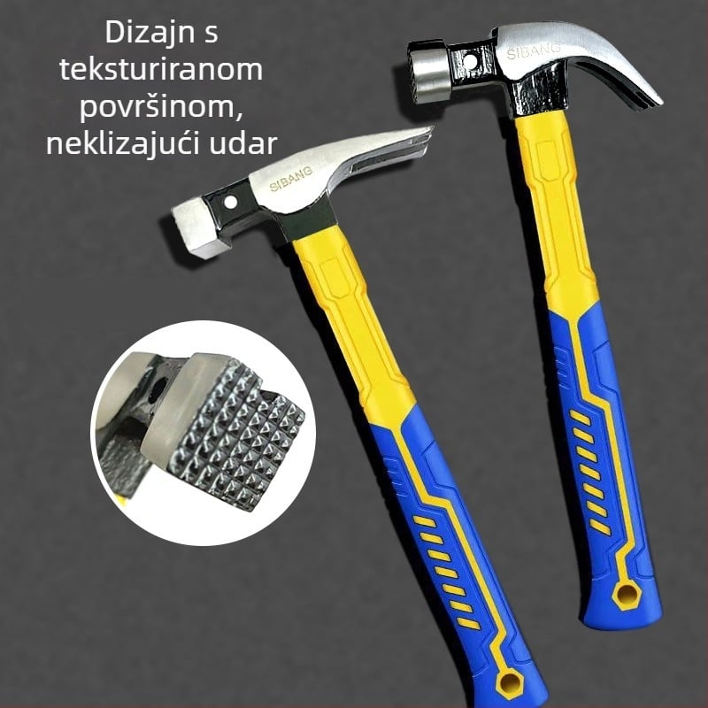Magnetski čekić s kljunom, s dvostrukim magnetnim utorima za stolariju i gradnju