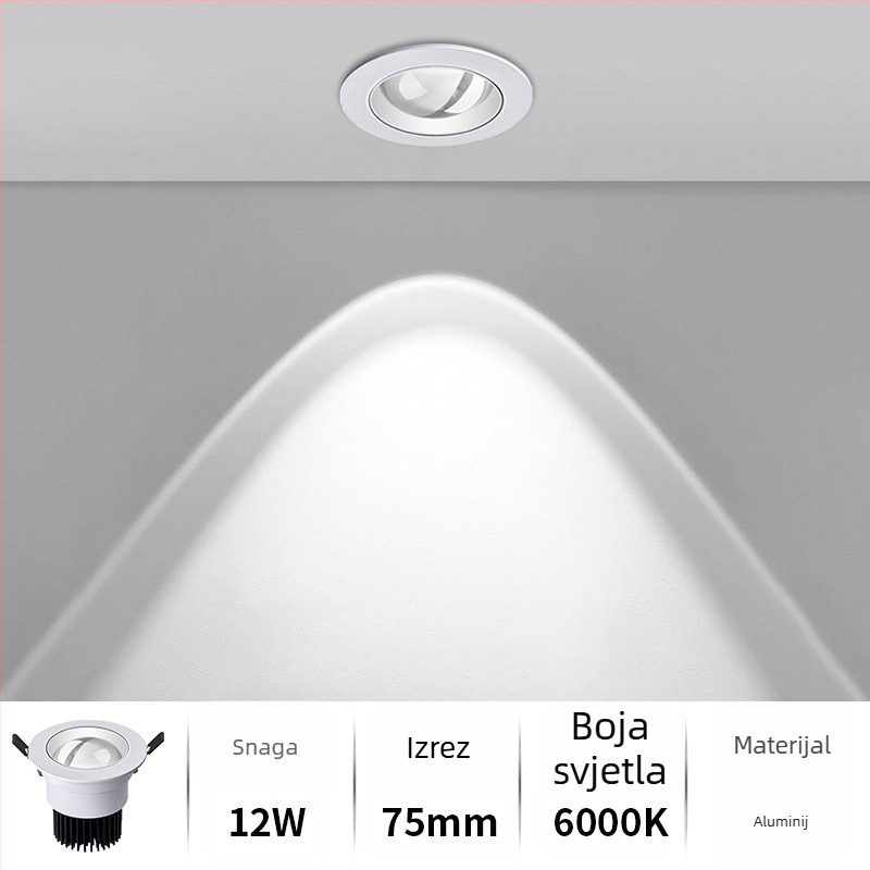 Plavo-ljubičasti ugrađeni LED downlight sa spotom za spavaću sobu i dnevnu sobu