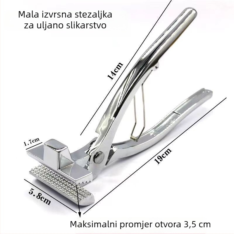 Klešta za napinjanje tkanine za križno šivanje, kromirana kliješta za platno, klešta za uljnu sliku