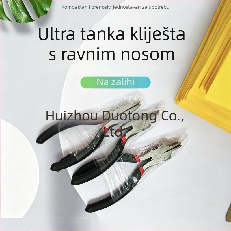Sanxin višenamjenski kliješti, na skladištu, crno-crvena verzija, prilagodljivo, ultratanke kliješti s Ravnim nosom i kljunom