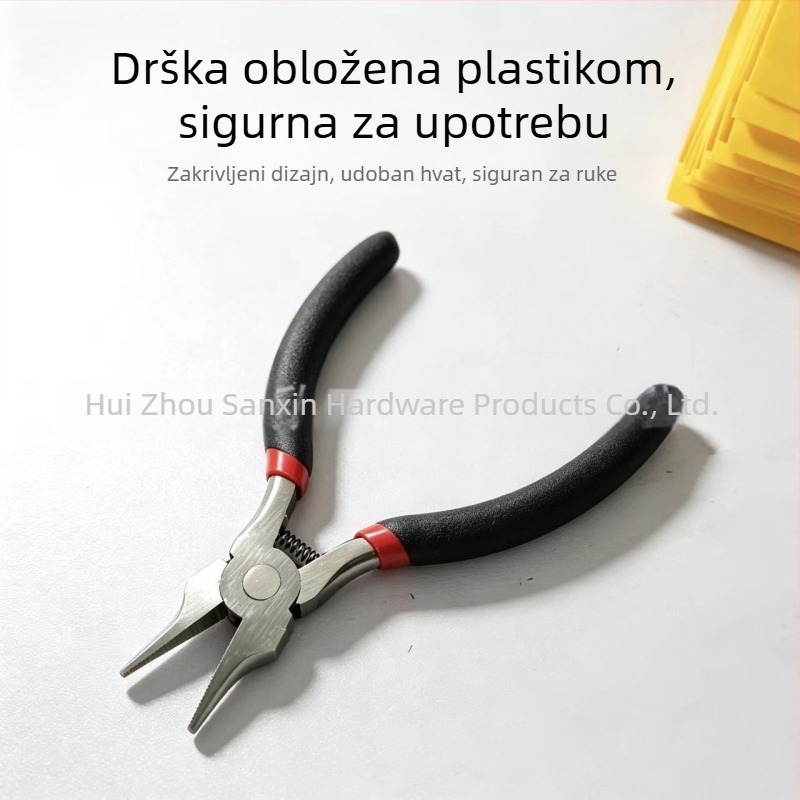 Sanxin višenamjenski kliješti, na skladištu, crno-crvena verzija, prilagodljivo, ultratanke kliješti s Ravnim nosom i kljunom