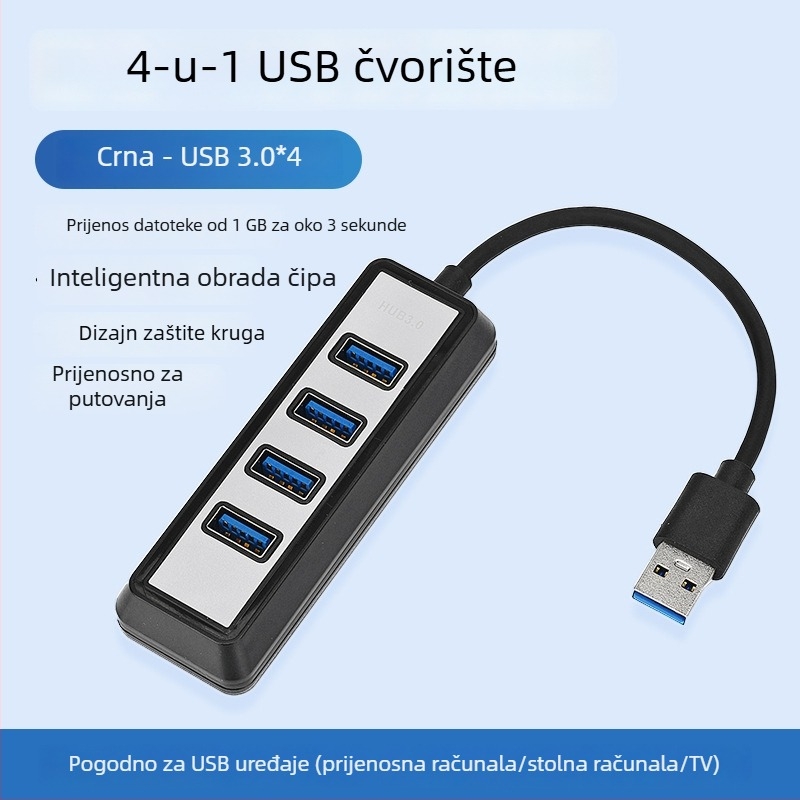 USB 3.0 hub, 4-portni USB proširivač za PC i laptop