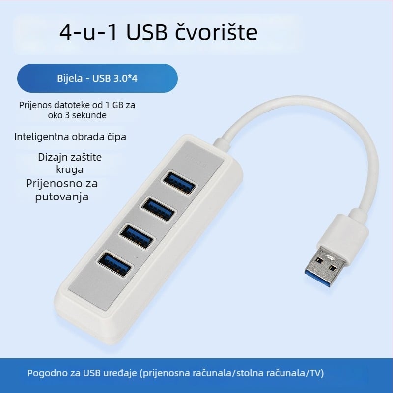 USB 3.0 hub, 4-portni USB proširivač za PC i laptop