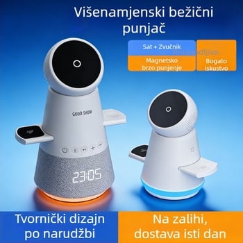 Privatni model 3-u-1 bežični punjač sa budilicom i magnetskim bežičnim punjenjem, pogodan za Apple Watch i iPhone
