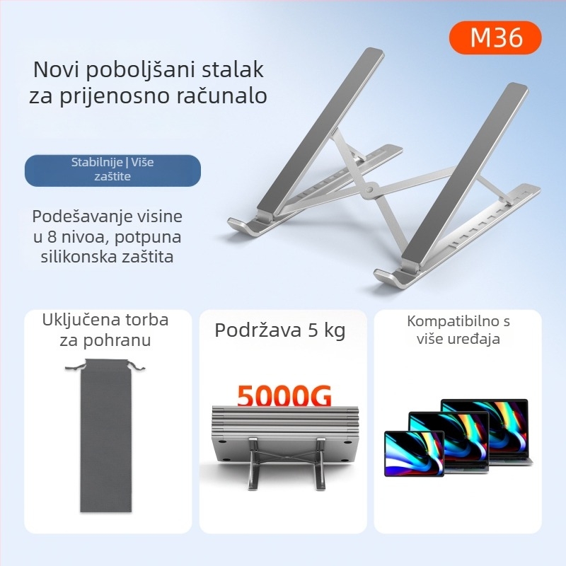 M3 serija aluminijski nosač za prijenosno računalo s hlađenjem