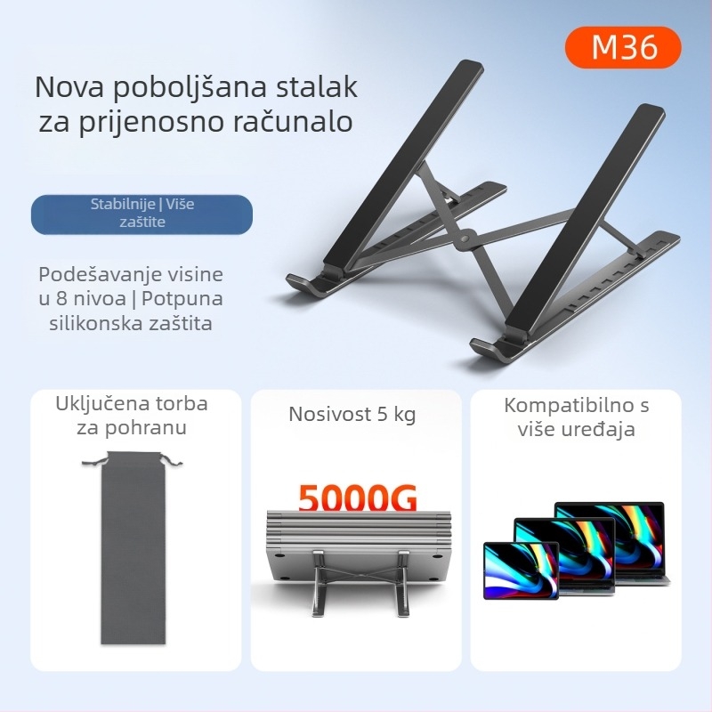 M3 serija aluminijski nosač za prijenosno računalo s hlađenjem