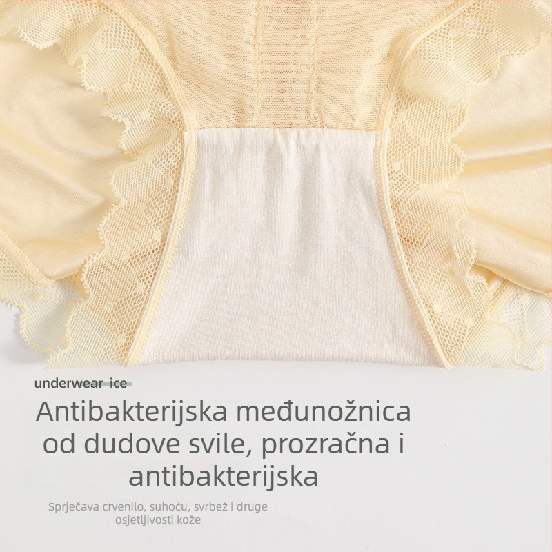 Ženske gaćice visokog struka za kontrolu trbuha, Ice Silk tkanina, s oblikom stražnjice u obliku breskve, prozračne, brzo sušeće, podstava od pamuka