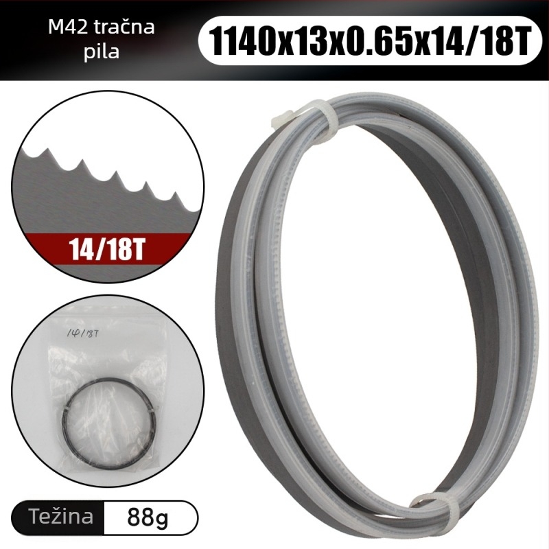 Bimetalna tračna pila M42 za strojno rezanje metala i armature, 1140 obujam