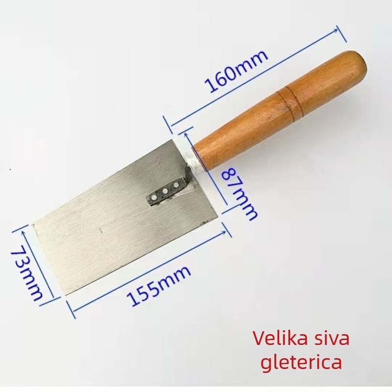 Povećana spatula za pločice s rivetima, trokutni zidarski nož, nož za malter – metalni građevinski alat