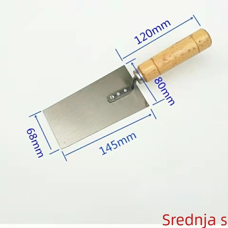 Povećana spatula za pločice s rivetima, trokutni zidarski nož, nož za malter – metalni građevinski alat