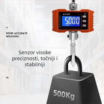 OCS-P1 elektronička viseća vaga, kapaciteta 1000 kg, prijenosna vaga s kukom, vučna snaga 1–2 t