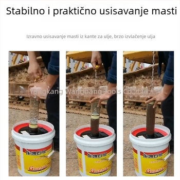 Dvostruki skup dodatne opreme za pištolj za mazivo: posuda za usisavanje ulja i posuda za tlak ulja, veliki i mali spremnici za mazivo, od željeznog legura i plastike