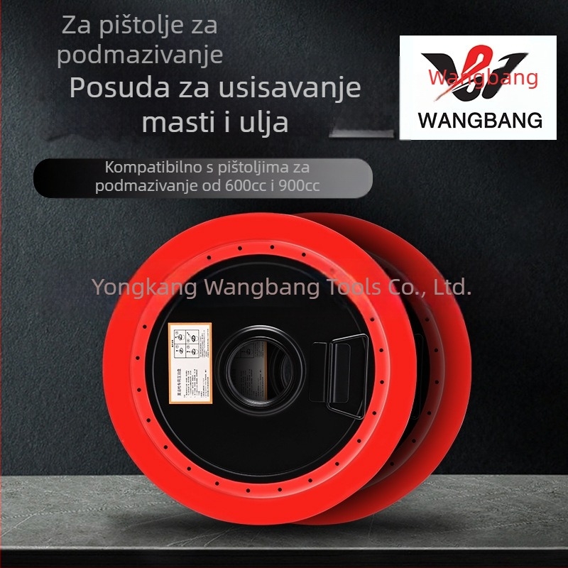 Dvostruki skup dodatne opreme za pištolj za mazivo: posuda za usisavanje ulja i posuda za tlak ulja, veliki i mali spremnici za mazivo, od željeznog legura i plastike