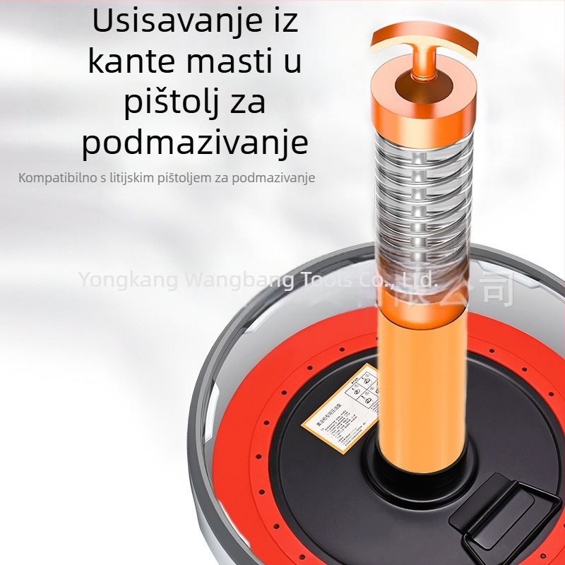 Dvostruki skup dodatne opreme za pištolj za mazivo: posuda za usisavanje ulja i posuda za tlak ulja, veliki i mali spremnici za mazivo, od željeznog legura i plastike