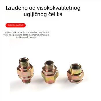 BHJ galvanizirani spojnik od čelika s karbonskim, eksplozijsko-zaštitni, s unutarnjim i vanjskim navojima M20/NPT25, debeli navoj