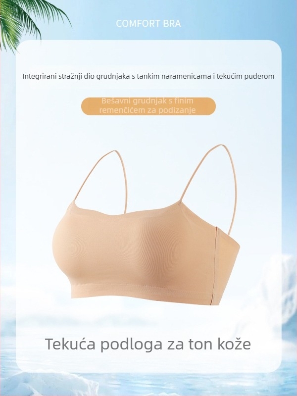 Bezšiveni grudnjak za haljine bez ramena, tanke naramenice, camisole-top za haljine