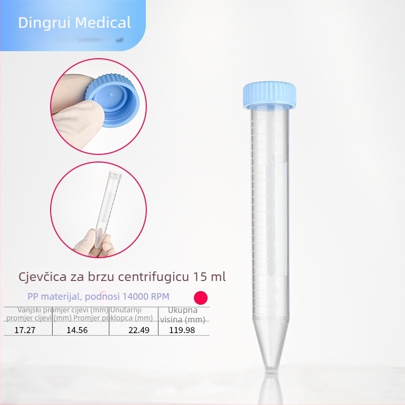 Centrifugne cijevi 15 ml i 50 ml sa zavrtnom kapicom, graduirane, visoke brzine EP cijevi i bočice za sjeme