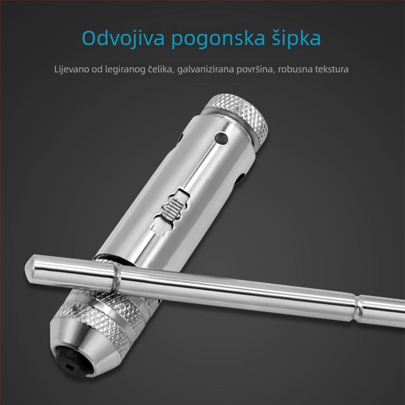 Ručni ključ za navoje s naprijed/natrag, prilagodljivi ratchet za M3–M8