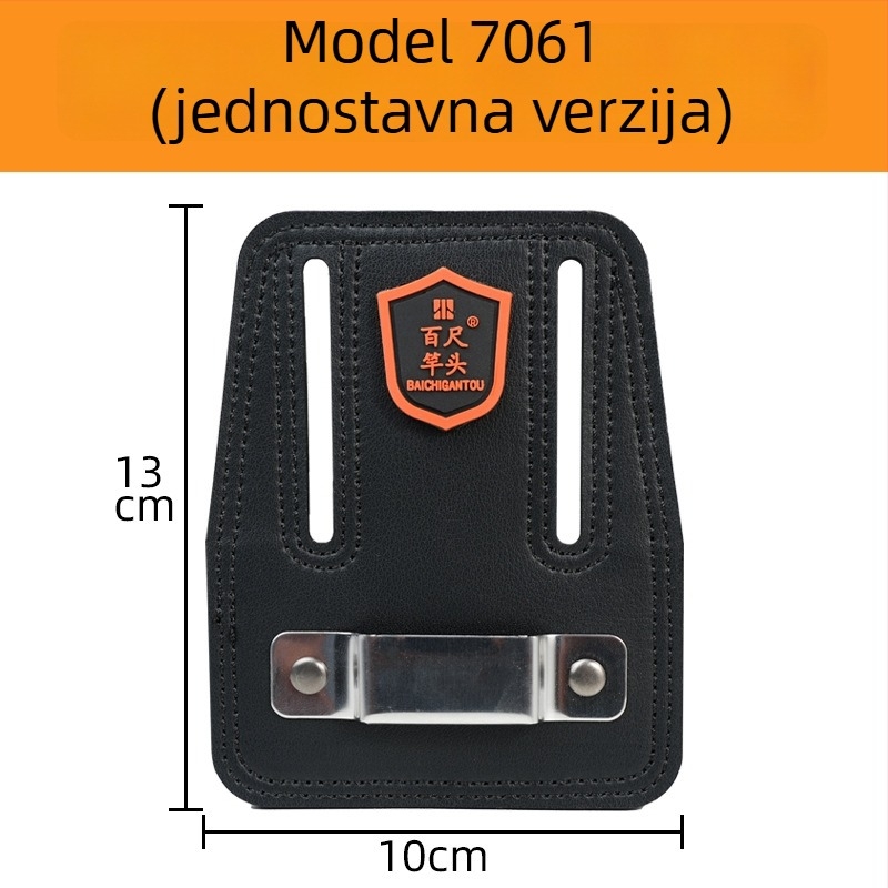 Torba za alat na pojasu s mjernom trakom — koža od mikrovlakana, debela, prijenosna, kompaktan mini set mjernog traka