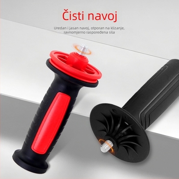 Drška za kutnu brusilicu 100/125 mm, M8/M10 navoj, plastična pomoćna drška za električni alat
