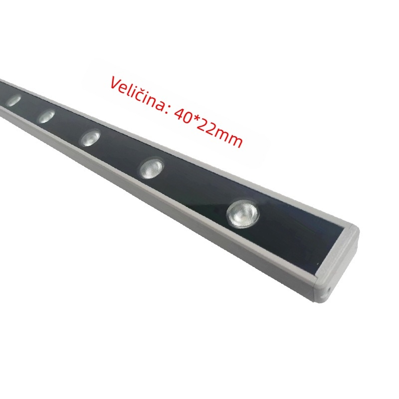Vanjska vodootporna LED fasadna svjetiljka, LED wall washer, 18–24W, 72W trakasti kontur zidne rasvjete