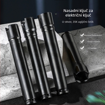 Set produženja 200 mm za električne i pneumatske ključeve, šestougaoni otvoreni nastavci