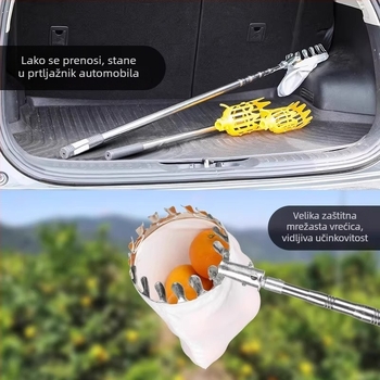 Nehrđajući čelični višenamjenski alat za branje voća s visokih grana, pogodan za poljoprivredu i rad na otvorenom