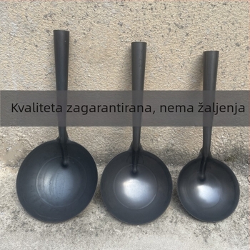 Izuzetno debela crna željezna lopata za zidare i kućnu uporabu, višenamjenski alat za poljoprivredu, građevinarstvo, kopanje tla i pepeo