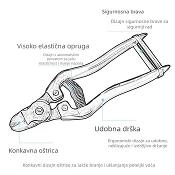 Škare za citruse u obliku gnijezda, škare za berbu rajčice, škare za naranče navelle, škare za stabla, škare za voćna stabla, škare za branje voća, tanke škare za voće