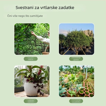 Snažne škarice za podrezivanje voćaka, podrezivanje naranči i grožđa, prorjeđivanje cvijeća i plodova, vrtlarstvo, cijepljenje, branje voća