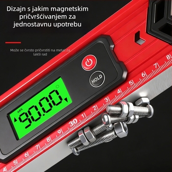 Visoko precizan magnetski digitalni libel s velikim zaslonom, profesionalne klase, otporna na padove, izrađena od debele aluminijske legure
