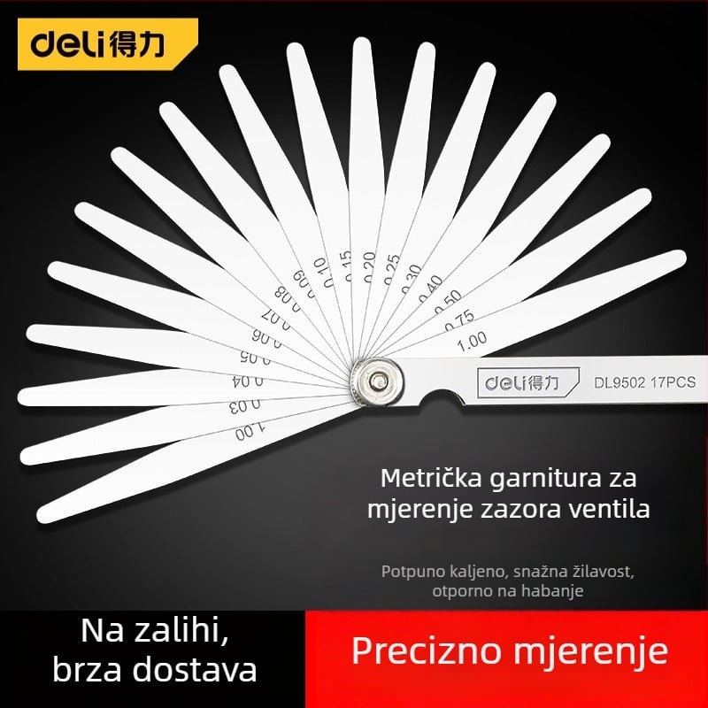 Set mjerača ventila od nehrđajućeg čelika, visokoprecizan, pojedinačne pločice za mjerenje, mjerač debljine