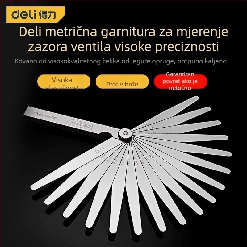 Set mjerača ventila od nehrđajućeg čelika, visokoprecizan, pojedinačne pločice za mjerenje, mjerač debljine