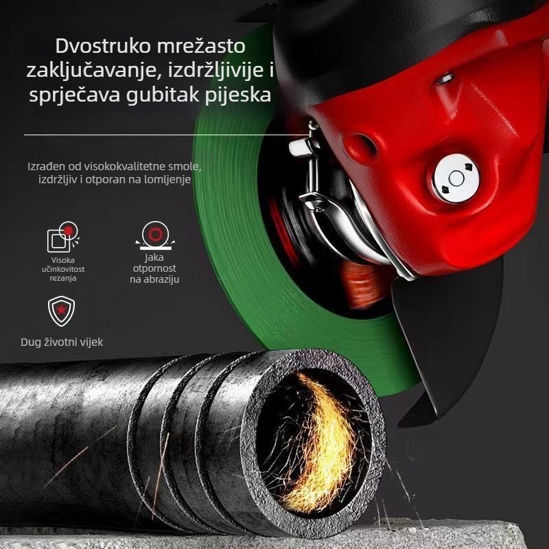 107 mm disk za rezanje, 100 mm disk za brušenje za metal — ultra-tanki disk s mrežom dvostrukom mrežom, polirajući disk